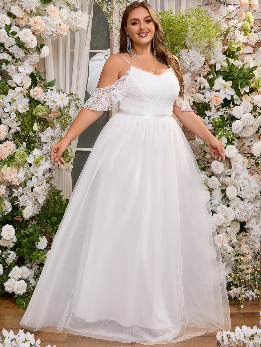 plus size wedding evening dresses Amazon.com: SCOMCHIC Womens Plus Size Wedding Guest Dress Formal Lace Wrap V Neck High Low Short Sleeve Cocktail Maxi Dresses XL-4XL Black : Clothing, Shoes & Jewelry