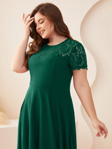 Women Plus Size Floral Lace Hi-Low Chiffon Bridesmaid Dresses –  DolphinBanana