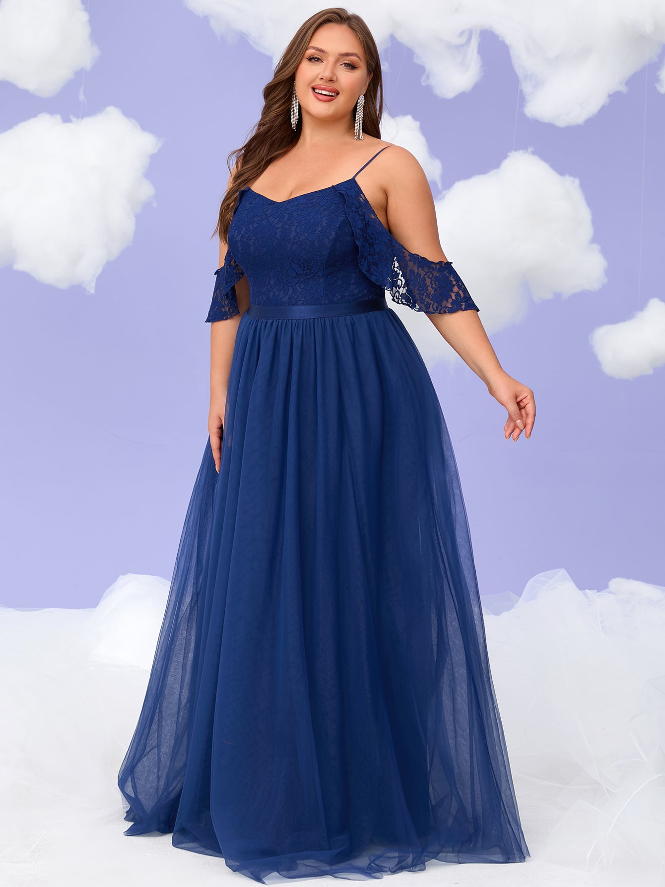 Women Plus Size Elegant Evening Dress Formal Maxi Wedding Dresses DolphinBanana Women Plus Size Elegant Evening Dress Formal Maxi Wedding Dresses DolphinBanana