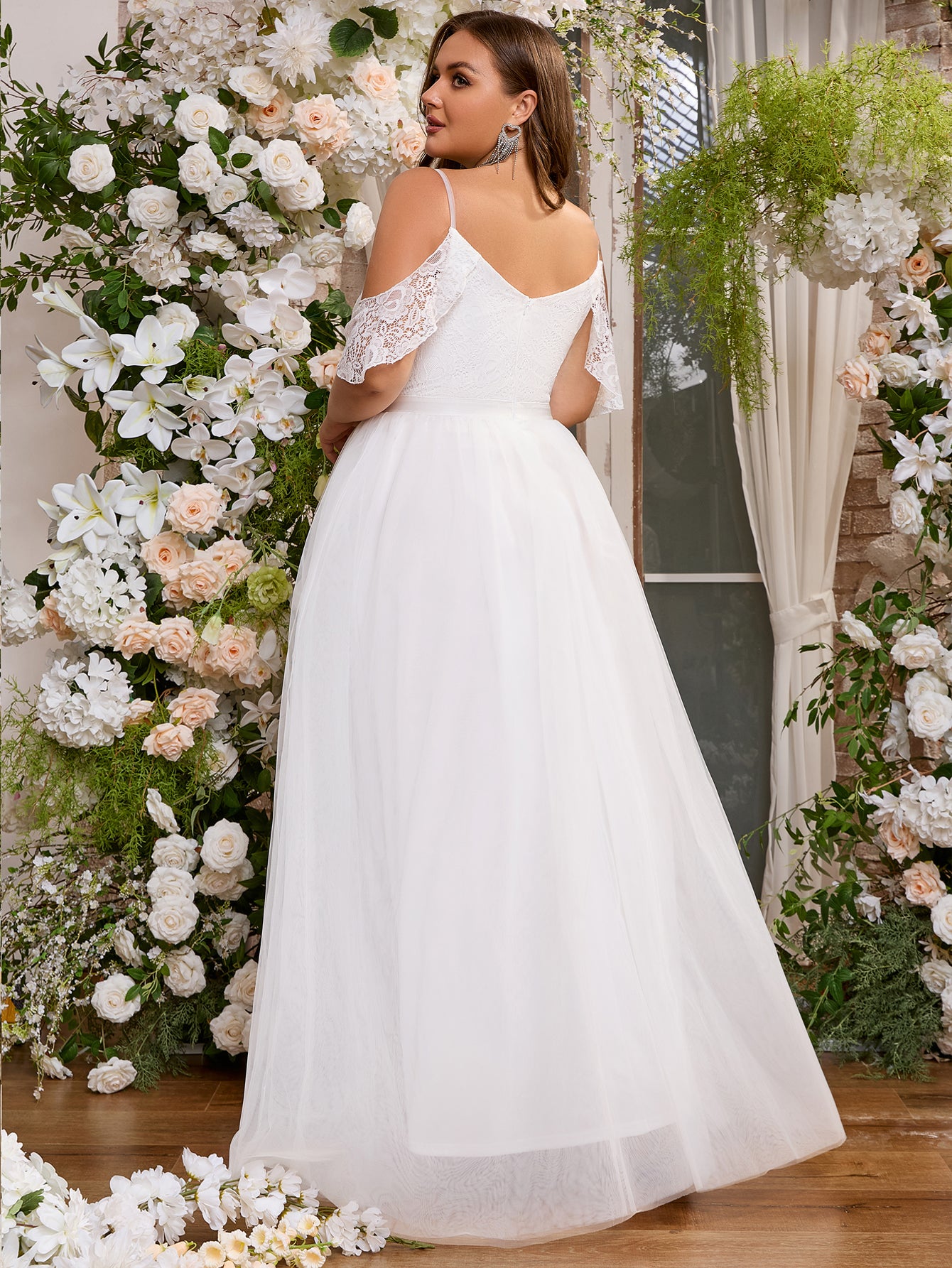 Women Plus Size Elegant Evening Dress Formal Maxi Wedding Dresses   DolphinBanana
