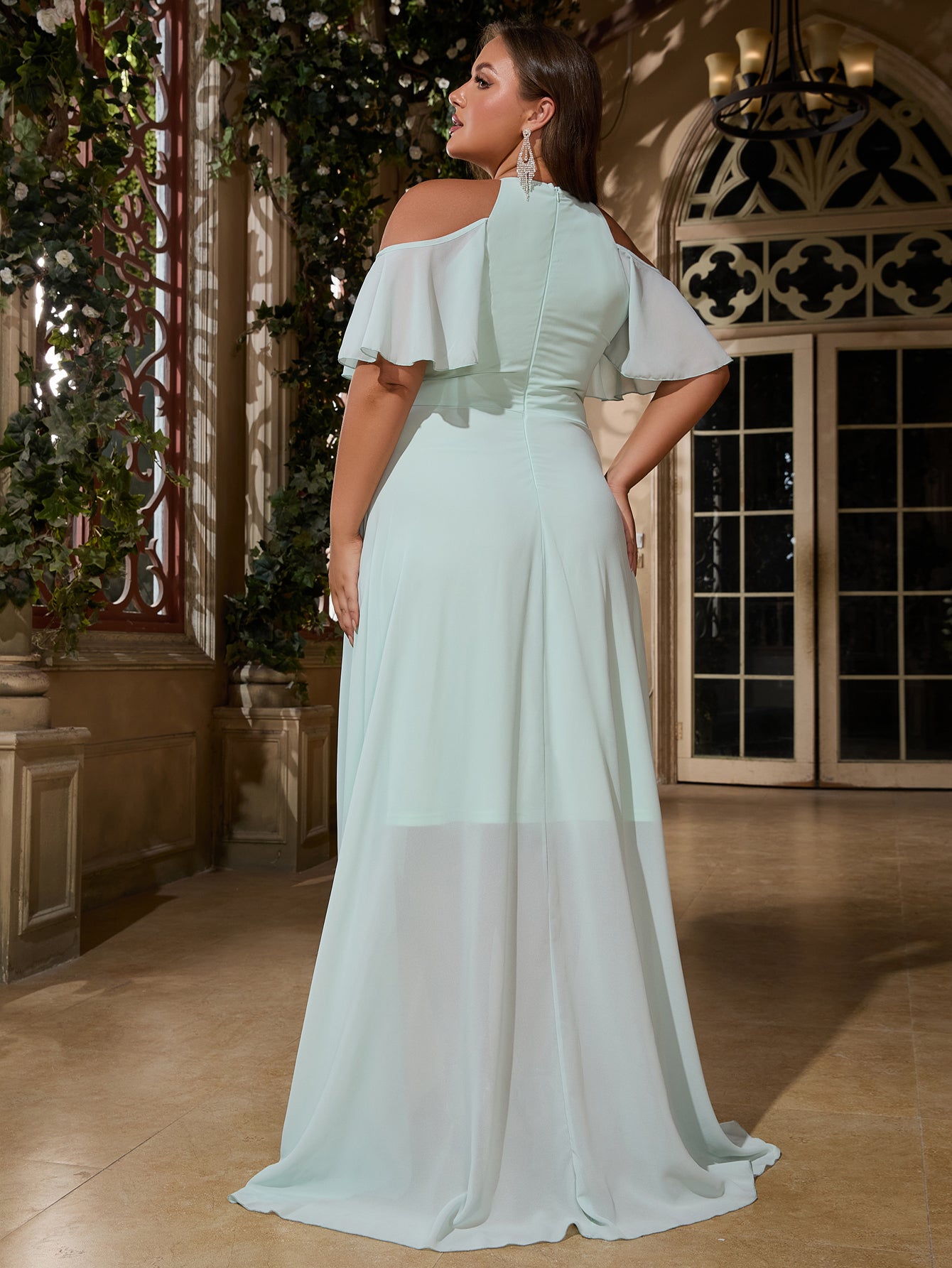 Women Plus Size Elegant Hi-Lo Bridesmaid Dresses Wedding Guest Cocktai –  DolphinBanana