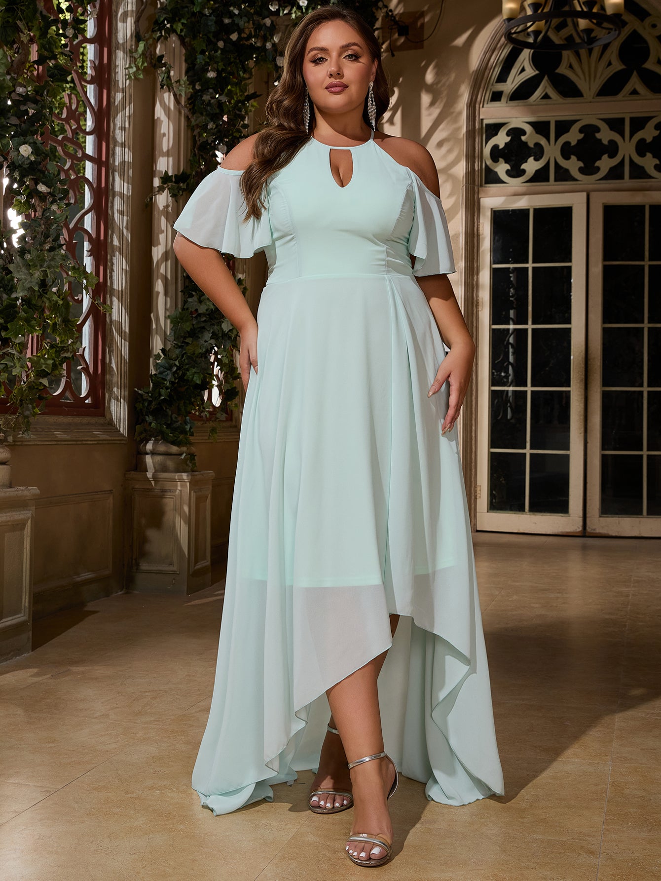 Women Plus Size Elegant Hi-Lo Bridesmaid Dresses Wedding Guest Cocktai –  DolphinBanana