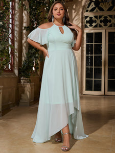 slim fit dress slacks Women Plus Size Elegant Hi-Lo Bridesmaid Dresses Wedding Guest Cocktai –  DolphinBanana