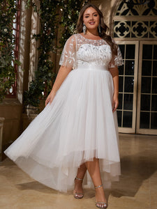 sachin and babi light blue dress Women Plus Size Elegant Sequins Wedding Party Dresses for Bridal Showe –  DolphinBanana