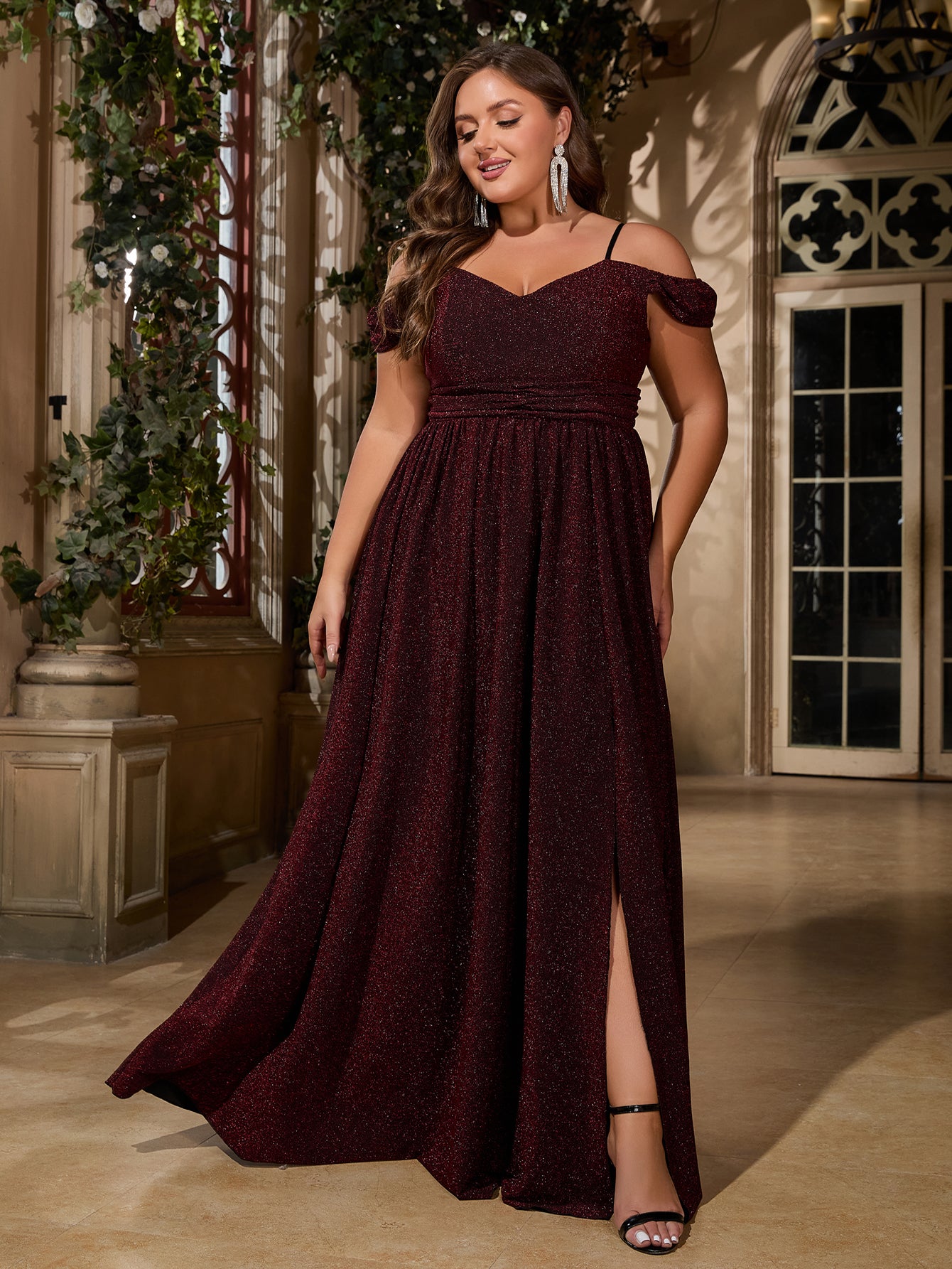 Women Plus Size Elegant Split Thigh High Bridesmaid Dresses Mother of –  DolphinBanana